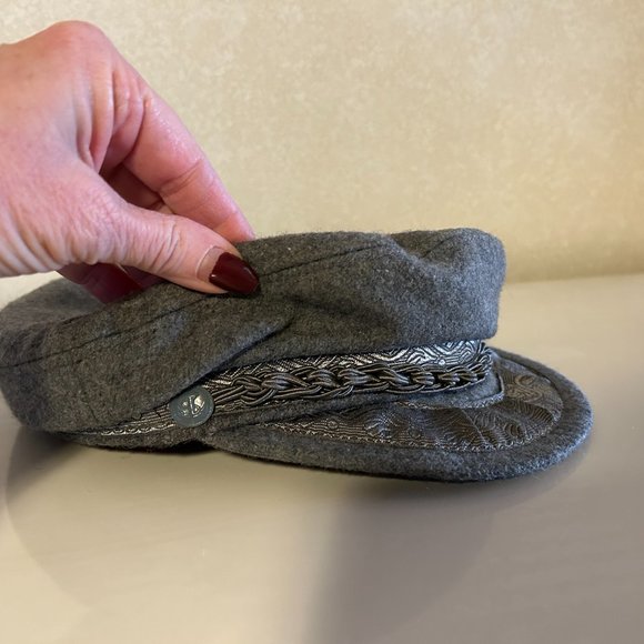 GREEK Sz M 7 1/8 Gray Wool Fisherman's Cap Made in Greece - Picture 4 of 8